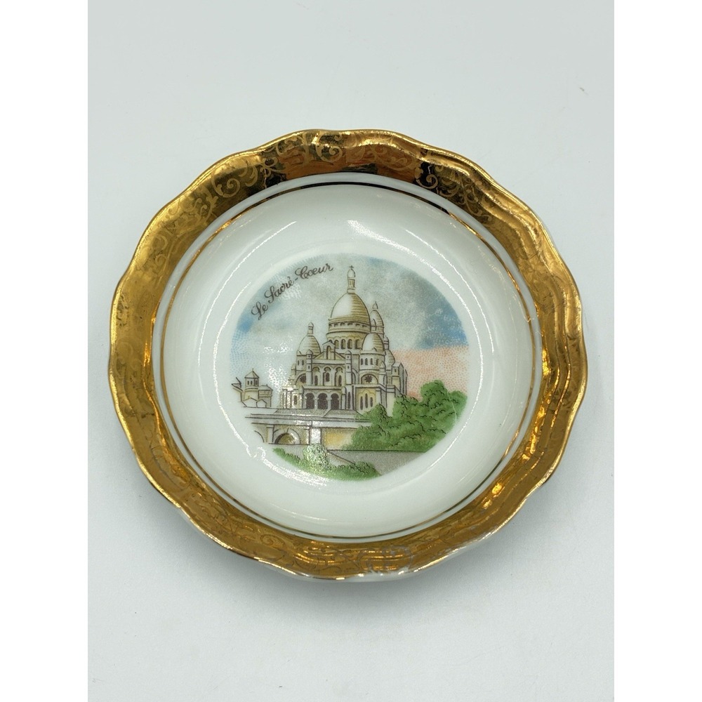 Vintage Miniature Limoges Plate Paris Socre Caur Made In France